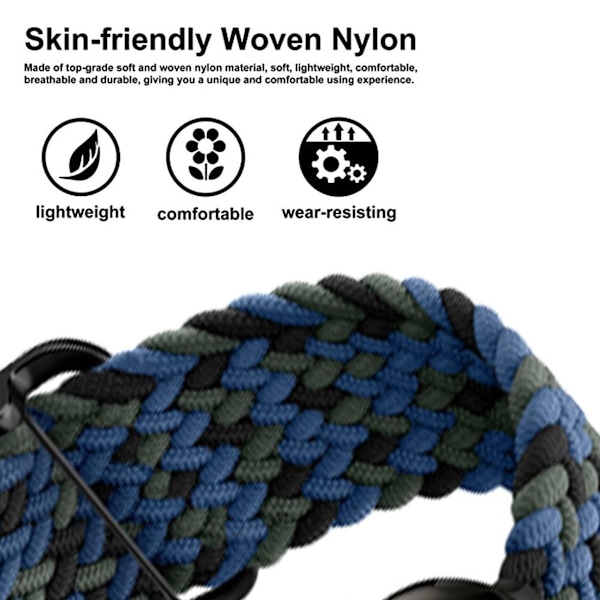 Justerbart nylon sportklockarmband passar till Apple Style 1