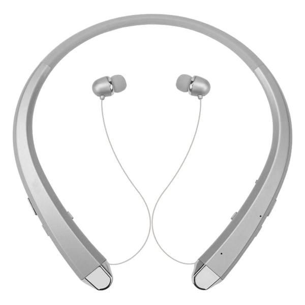 Bluetooth høretelefoner, trådløst nakkebånd headset med sølv