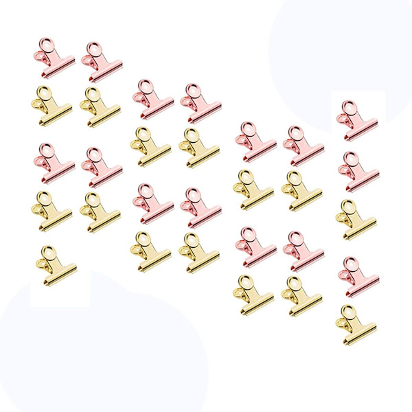 Liten Bulldog Pappersklämma, 30 st Mini Metallklämma, 22 mm KLB