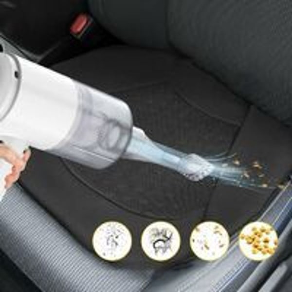 Johdoton 2-in-1 -autonimuri ja puhallin - 2000PA Mini-kädessä pidettävä imuri - Valkoinen KLB