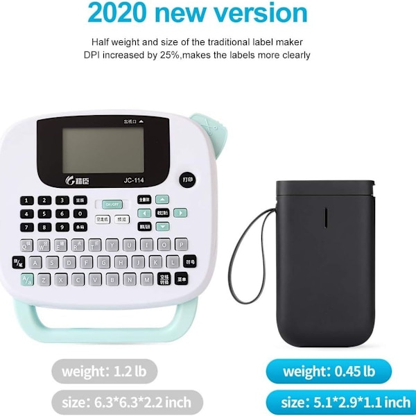 Labelprinter D11 2021 Bærbar Trådløs Forbindelse Sort