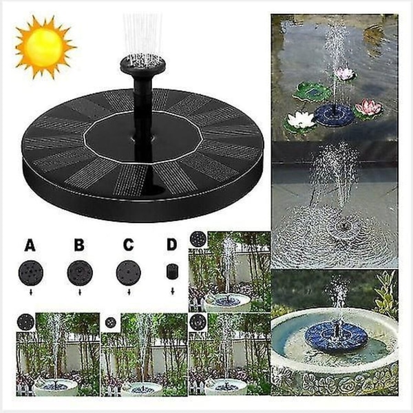 1,4W solcellsdriven flytande pump vattenfontän hem trädgård