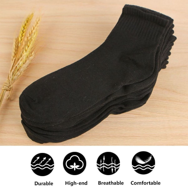 Athletic Running Socks, Low Cut Sport Tab Socks for Men and Black KLB