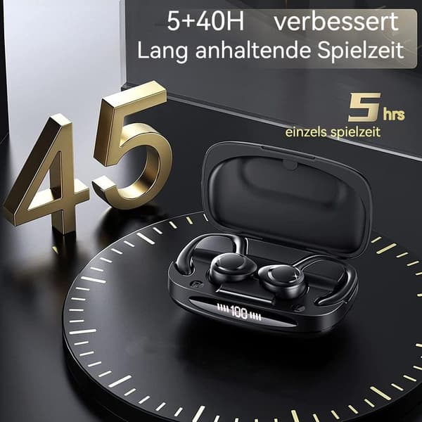 Bluetooth-hörlurar Sport, Litinst Hörlurar Trådlösa Bluetooth 5.3 3D Stereo