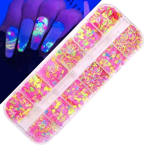 Piece Nail Art Butterfly Laser Symphony Paljetter-14:e