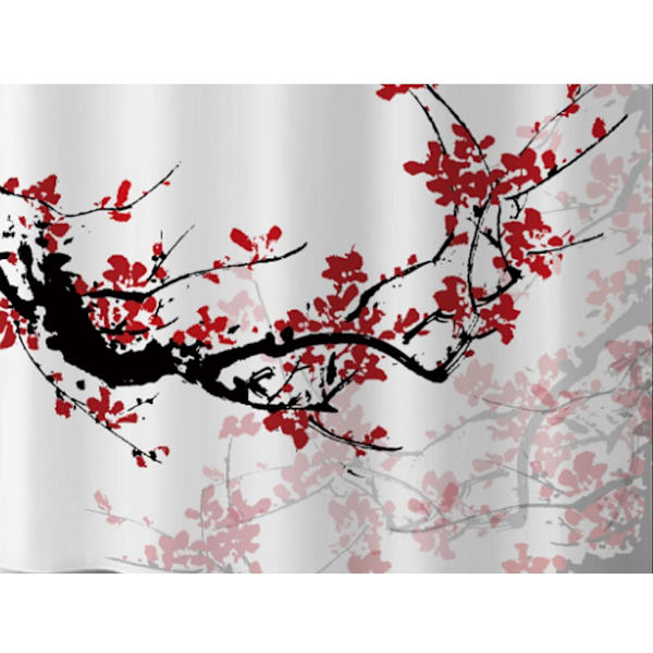 Luonnon suihkuverho, 180 cm x 180 cm, taidetyyliset linnut -