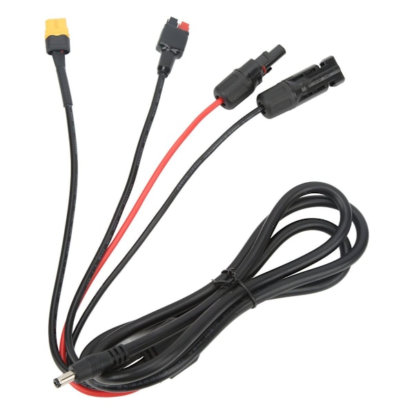 til 4 solpanel han til DC 5,5 x 2,1 mm adapterforlængerledning KLB