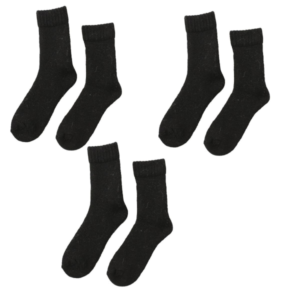 3 paria lämpimiä syksyn ja talven sukkia, pohjesukat, topatut, mustat KLB