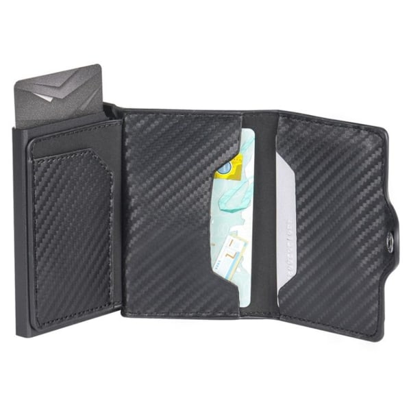 FY2108 Tracker plånbok metallkorthållare för Air Tag-Crazy Horse (blå)
