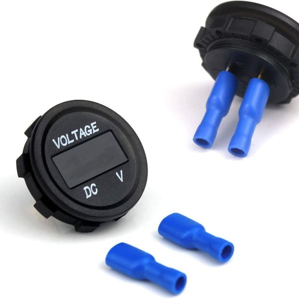 Universal Digital Display Voltmeter Vandtæt Spændingsmåler Grøn LED DC 12-24V