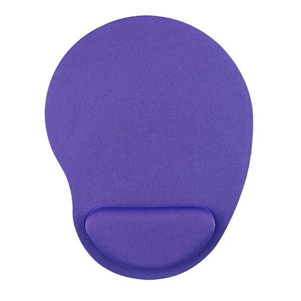 Kontormusematte med gelhåndleddsbeskyttelse. Spillmusematte lilla