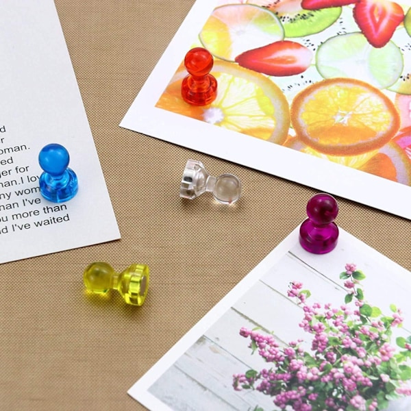 Värikkäät Neodyymimagneetit, 40 Mini Magneettiset Naulavahvat Magneetit Push-naulat