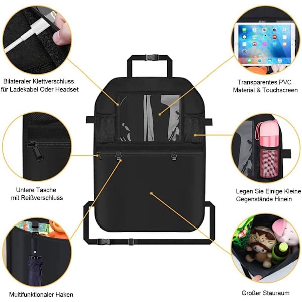 Bilsäte Skydd, 2-pack Bilsäte Organiser för Barn, Vattentät