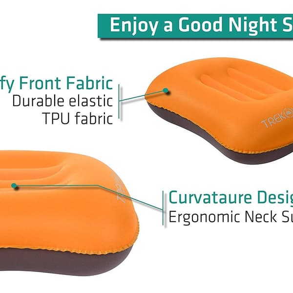 Ultralight Compact Inflatable Camping Pillow, Soft Compressible Portable