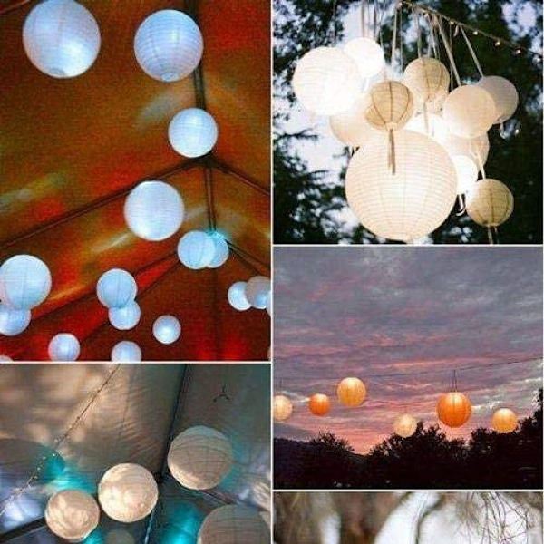 Lihao Papperslykta Lampskärms Bröllopsdekoration Papperslykta Vit (10 KLB