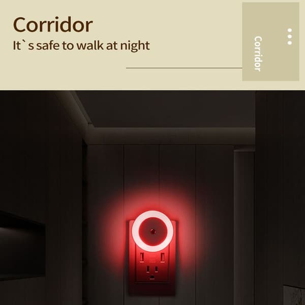 Plug-in nattlys med skumringssensor, energieffektiv, stil 5