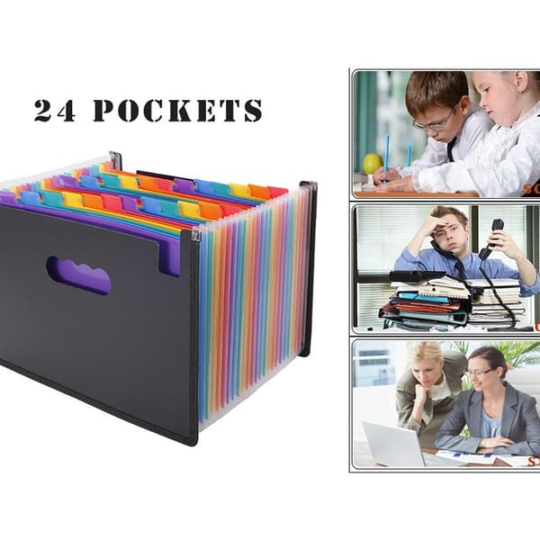 A4-dokumentmapp 24 fack expanderbar mapp stor utrymme expanderbar mapp KLB