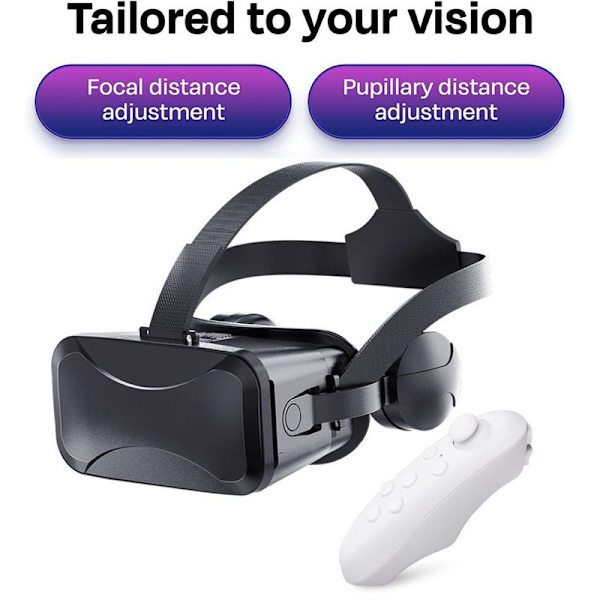 VR-kuulokkeet yhteensopivat - Yleismaailmalliset virtuaalitodellisuuslasit, valkoinen