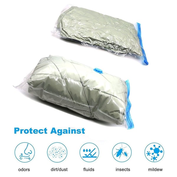 Vacuum storage bags - set of 6 reusable space savers KLB