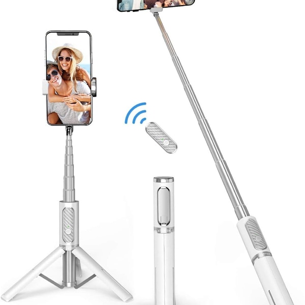 Bluetooth Selfie Stick Tripod, Udvidelig 3 i 1 Selfie Stang lavet af aluminium
