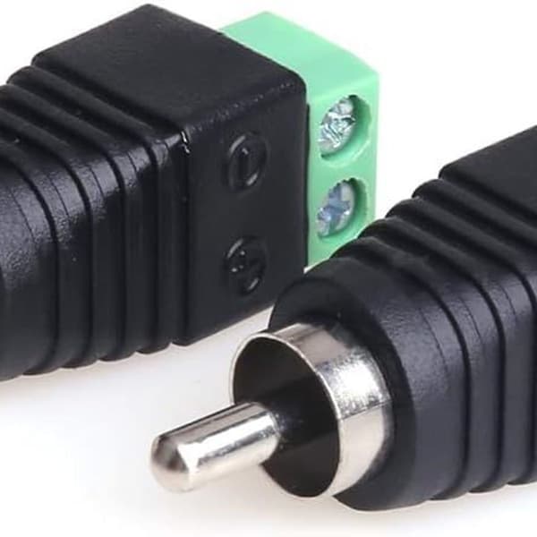 RCA-stikadapter terminalblok, RCA til AV-blok skrueforbindelse konnektor KLB