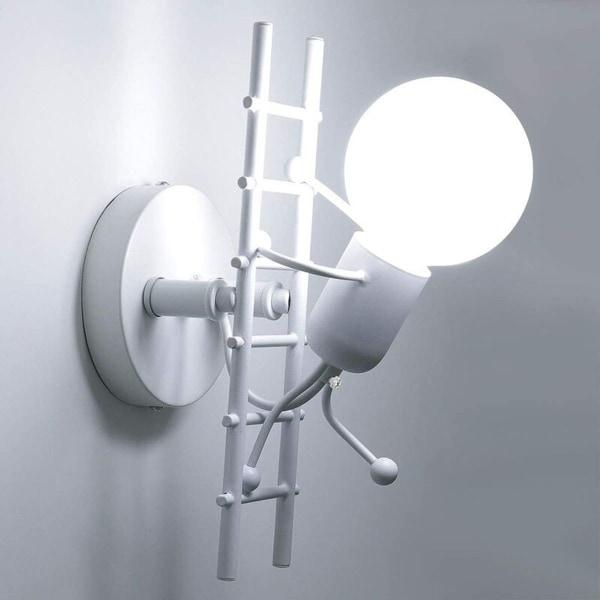 Kreativ humanoid vägglampa inomhus modern vägglampa art deco vägglampa E27 för