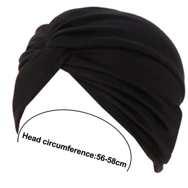 Turbans til kvinder - Universal størrelse hår turban - Tie-Dye sort
