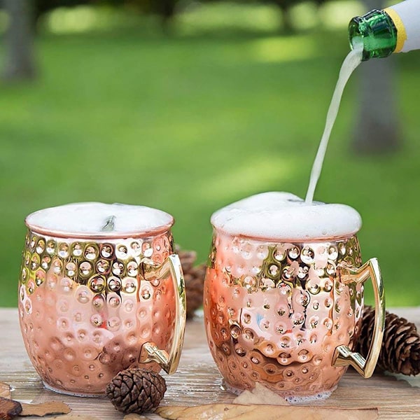 Bartilbehør i rustfrit stål til cocktailglas, Moscow-glas, kobberglas, nøgen
