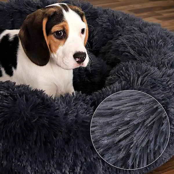 Hundeseng, katteseng, rund donut sofa til små hunde, kattepudde, KLB