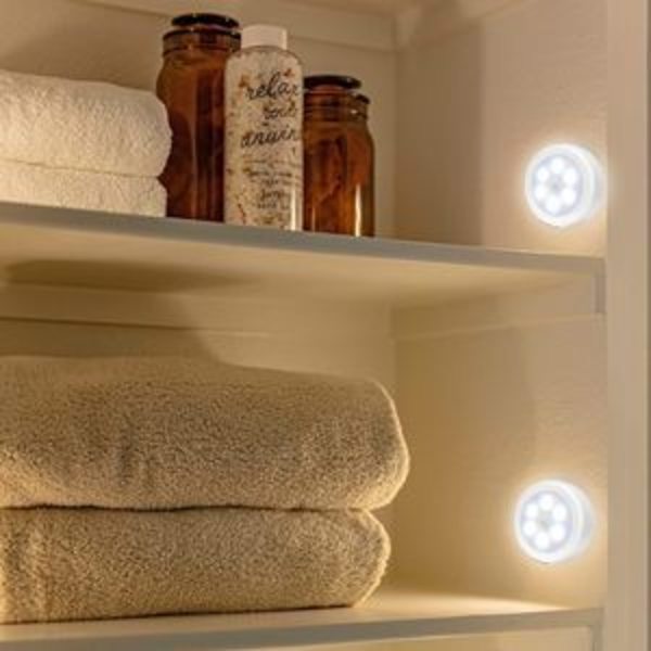 LED-nattlys med bevegelsessensor, LED-skapbelysning med fjernkontroll, USB