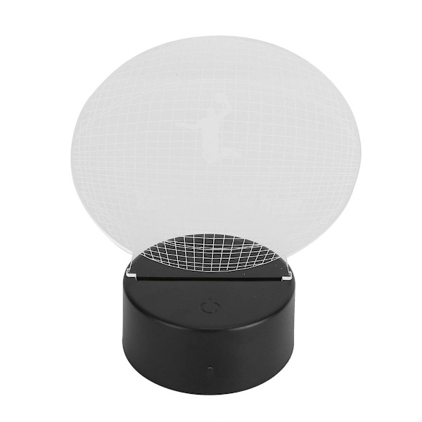 Basketball 3D LED-lampe nattlys berøringslampe for sengen til KLB