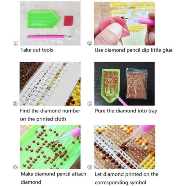 Diamantmålning DIY 5D Diamantmålning Rhinestone Bilder Konst Hantverk för