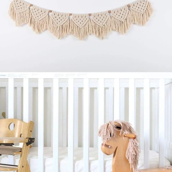 Macrame Väggbonad Handgjord Vävda Bomullsvirkade Gobeläng KLB