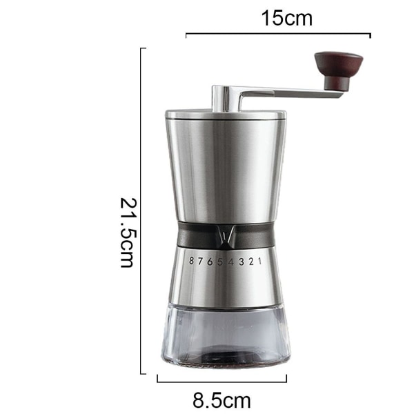 Finjustert: Praktisk 8-trinns kaffekvern for perfekt kaffeglede på farten KLB