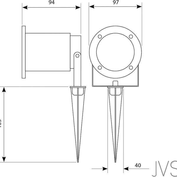 2-pack LED-trädgårdsbelysning vattentät markbelysning KLB