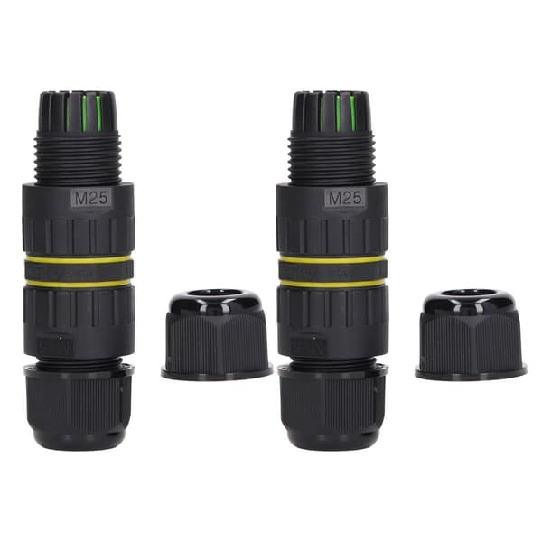 2-pack trädgårdskoppling M25 4-trådig IP68 KLB