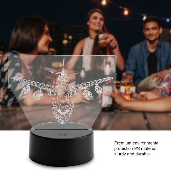 3W 4.5V USB 3D nattlys berøringsskjermkontroll LED bordlampe KLB