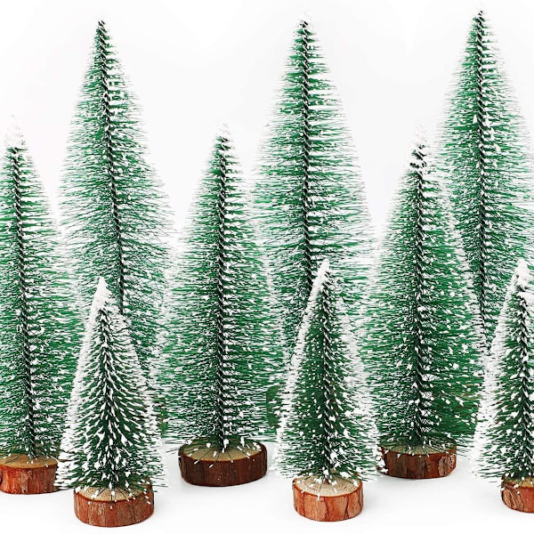 Miniatyr konstgjord julgran, 9 delar miniatyr konstgjord julgran med KLB