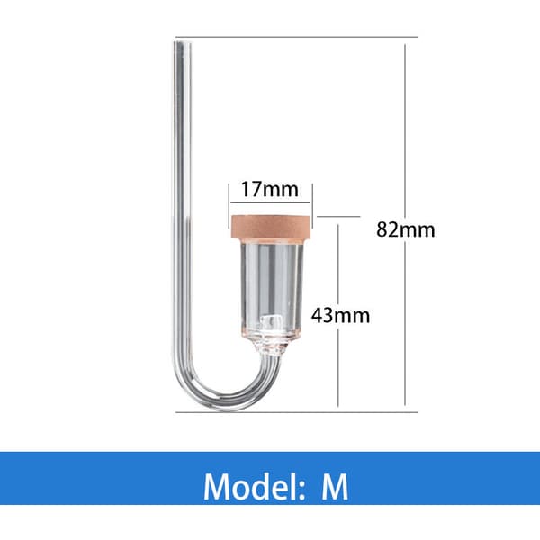 CO2-diffusor, transparent akryl CO2-diffusor, CO2-diffusor för akvarieväxter gräsvatten (M) KLB