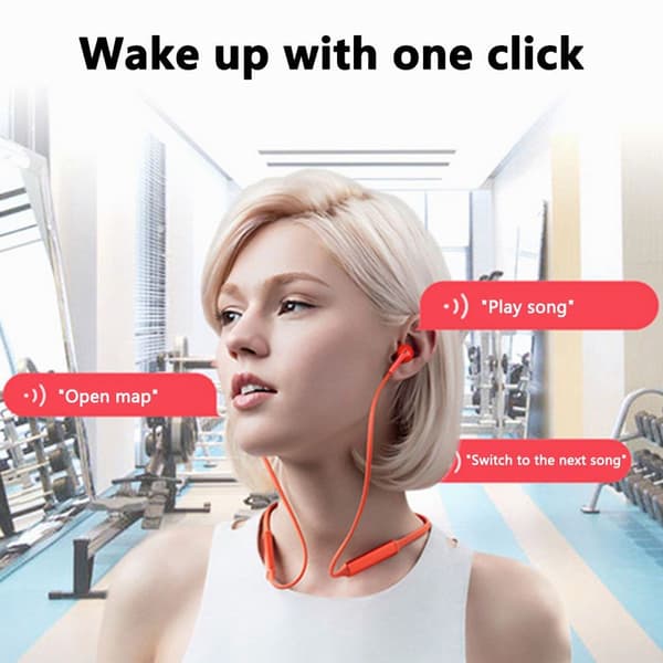 Bluetooth-hörlurar Nackband Trådlösa Hörlurar Röd