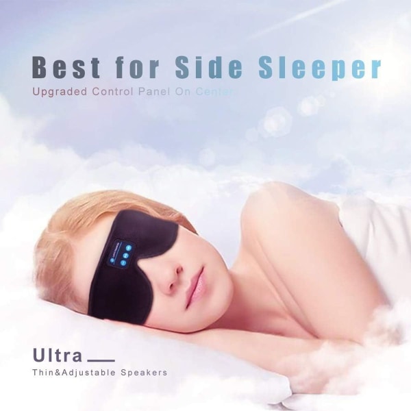 Sömnhörlurar, Bluetooth 5.0 trådlös 3D ögonmask, hörlurar