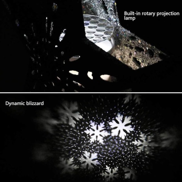 Julgranstopper stjärnstjärna med justerbar LED-projektor KLB