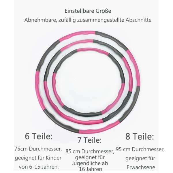 Laihdutus- ja kuntohulavanne aikuisille ja lapsille, osat irrotettavissa