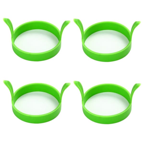 Silikon Egg Rings for Stekte Egg Non-Stick Egg Cooking Green