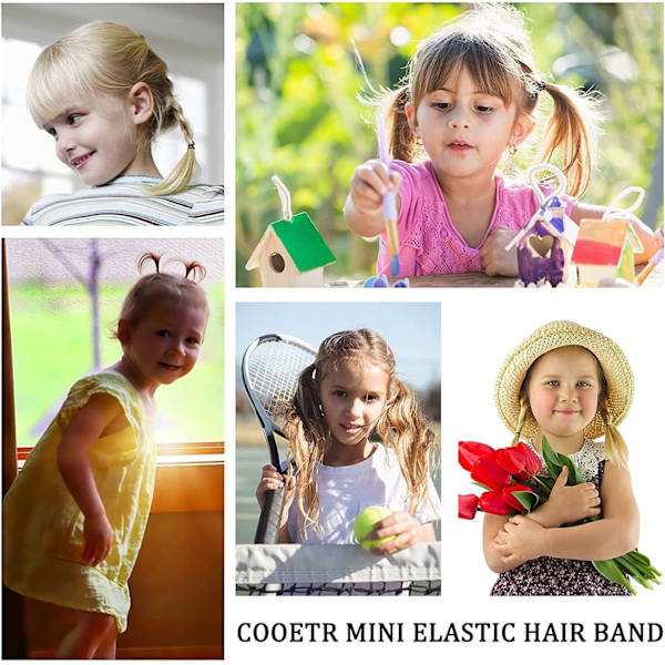 500 stk. sorte mini elastikbånd flerfarvede, gummibånd bløde elastikbånd til børns hår, små dreadlocks, fletning