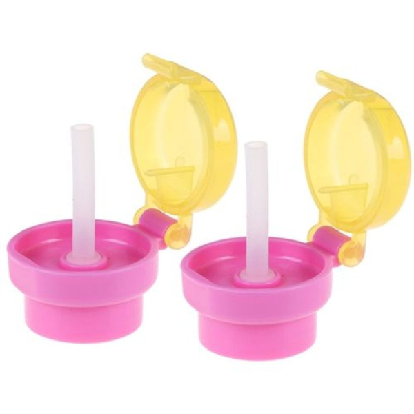 2 stk CJ07205 Baby Strawlokk for Barn Bærbare Flaske Drikkestrawlokk