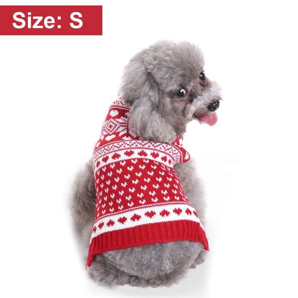 Festlig hundtröja - Söt julklapp - Röd S KLB