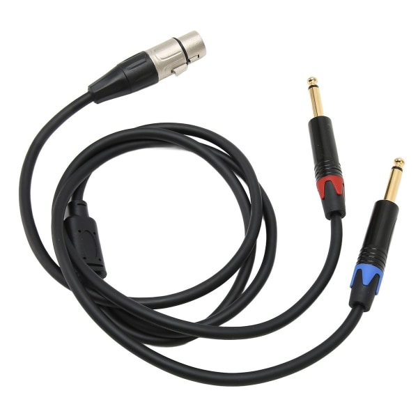 Dual 6.35mm male to XLR female 24K gold plated KLB