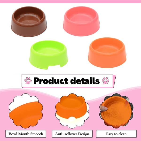 4-pack hundskålar, kattskålar, plastskålar