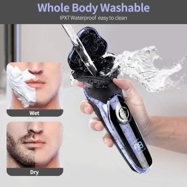 Electric Shaver for Men - Waterproof Beard Trimmer